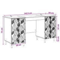 Produktbild för Skrivbord Artisan-ek Konstruerat trä 142,5 x 50 x 75 cm