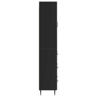 Produktbild för Skåpset 2 pcs Svart 66 x 34,5 x 90 cm Konstruerat trä