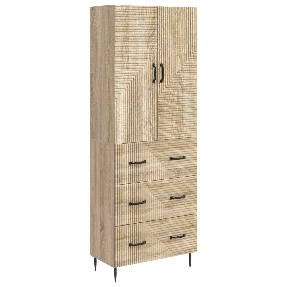 Produktbild för Skåpset 2 pcs Sonoma-ek 66 x 34,5 x 90 cm Konstruerat trä