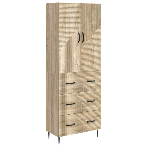 vidaXL Skåpset 2 pcs Sonoma-ek 66 x 34,5 x 90 cm Konstruerat trä