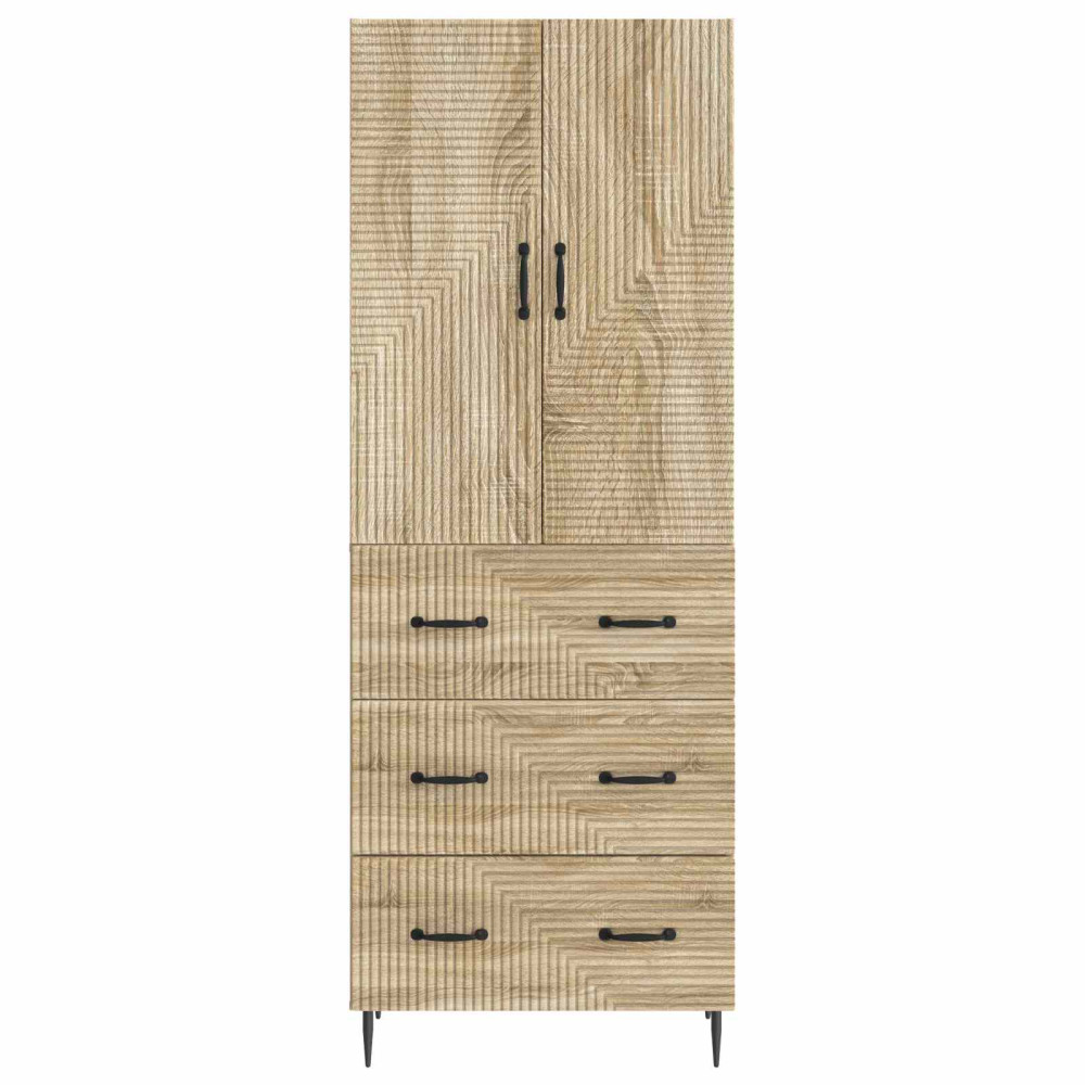 Produktbild för Skåpset 2 pcs Sonoma-ek 66 x 34,5 x 90 cm Konstruerat trä