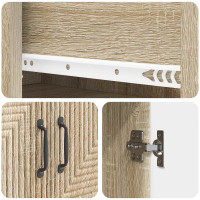 Produktbild för Skåpset 2 pcs Sonoma-ek 66 x 34,5 x 90 cm Konstruerat trä