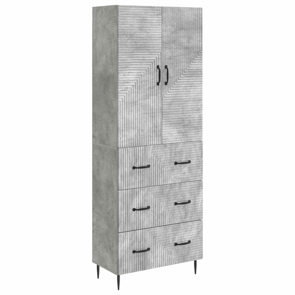 Produktbild för Skåpset 2 pcs Betonggrå 66 x 34,5 x 90 cm Konstruerat trä