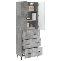 Produktbild för Skåpset 2 pcs Betonggrå 66 x 34,5 x 90 cm Konstruerat trä