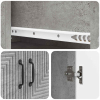 Produktbild för Skåpset 2 pcs Betonggrå 66 x 34,5 x 90 cm Konstruerat trä