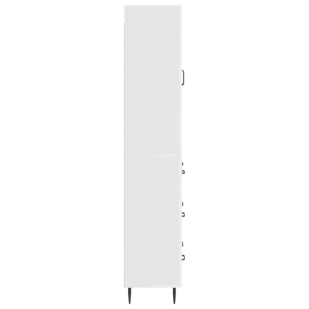 Produktbild för Skåpset 2 pcs Vit högglans 66 x 34,5 x 90 cm Konstruerat trä