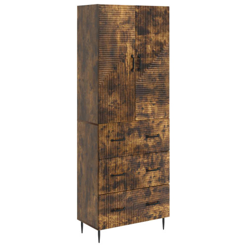 vidaXL Skåpset 2 pcs Rökt ek 66 x 34,5 x 90 cm Konstruerat trä