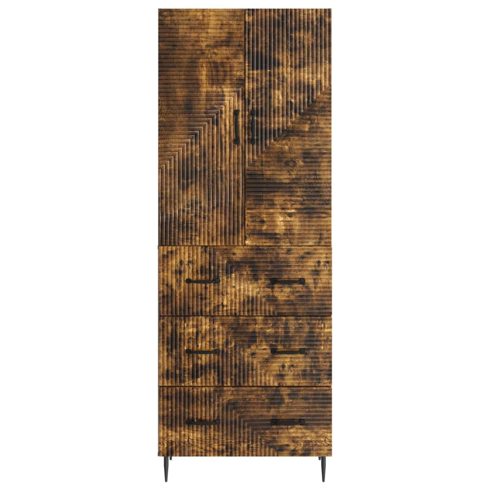 Produktbild för Skåpset 2 pcs Rökt ek 66 x 34,5 x 90 cm Konstruerat trä