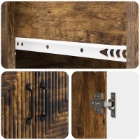 Produktbild för Skåpset 2 pcs Rökt ek 66 x 34,5 x 90 cm Konstruerat trä