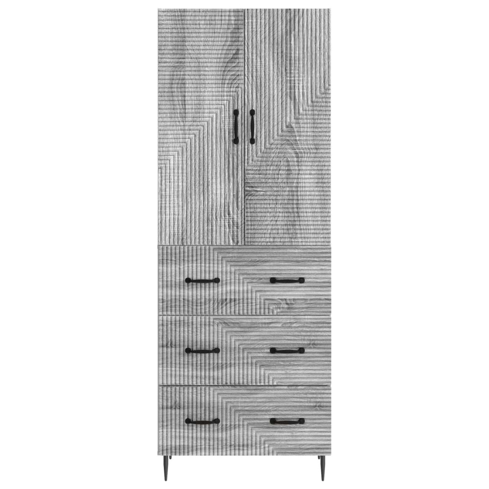 Produktbild för Skåpset 2 pcs Grå Sonoma 66 x 34,5 x 90 cm Konstruerat trä