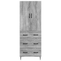 Produktbild för Skåpset 2 pcs Grå Sonoma 66 x 34,5 x 90 cm Konstruerat trä