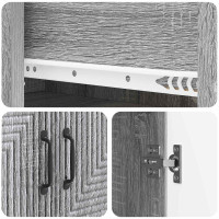 Produktbild för Skåpset 2 pcs Grå Sonoma 66 x 34,5 x 90 cm Konstruerat trä