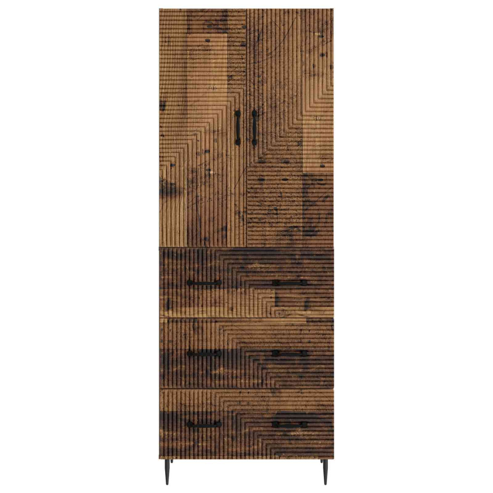 Produktbild för Skåpset 2 pcs Gammalt trä 66 x 34,5 x 90 cm Konstruerat trä