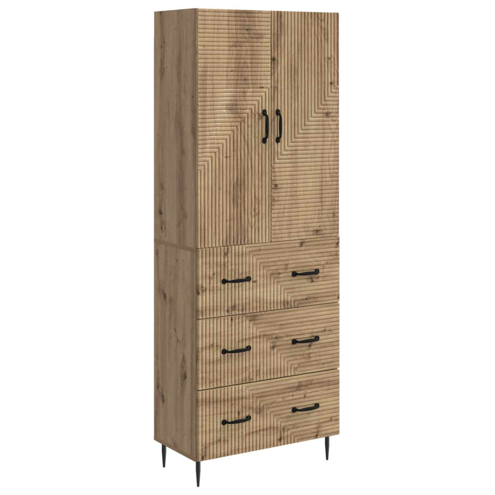 Produktbild för Skåpset 2 pcs Artisan-ek 66 x 34,5 x 90 cm Konstruerat trä
