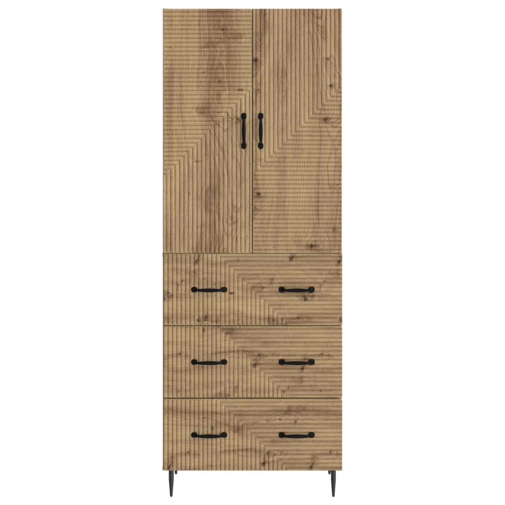 Produktbild för Skåpset 2 pcs Artisan-ek 66 x 34,5 x 90 cm Konstruerat trä