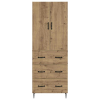 Produktbild för Skåpset 2 pcs Artisan-ek 66 x 34,5 x 90 cm Konstruerat trä