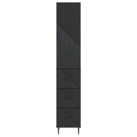 Produktbild för Skåpset 2 pcs Svart 33 x 34,5 x 90 cm Konstruerat trä