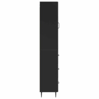 Produktbild för Skåpset 2 pcs Svart 33 x 34,5 x 90 cm Konstruerat trä