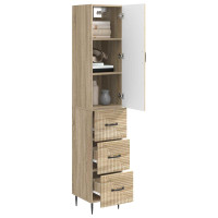 Produktbild för Skåpset 2 pcs Sonoma-ek 33 x 34,5 x 90 cm Konstruerat trä