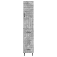 Produktbild för Skåpset 2 pcs Betonggrå 33 x 34,5 x 90 cm Konstruerat trä
