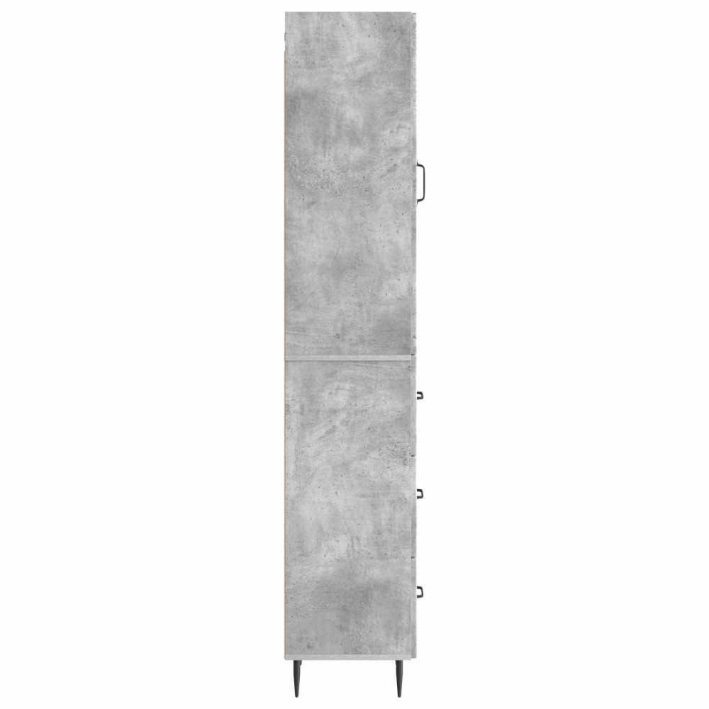 Produktbild för Skåpset 2 pcs Betonggrå 33 x 34,5 x 90 cm Konstruerat trä