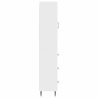 Produktbild för Skåpset 2 pcs Vit högglans 33 x 34,5 x 90 cm Konstruerat trä
