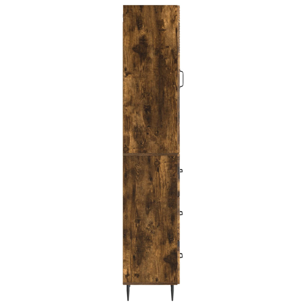 Produktbild för Skåpset 2 pcs Rökt ek 33 x 34,5 x 90 cm Konstruerat trä