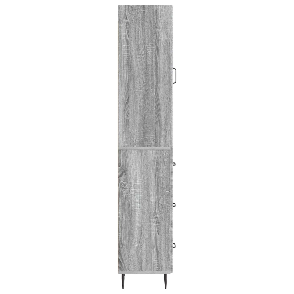 Produktbild för Skåpset 2 pcs Grå Sonoma 33 x 34,5 x 90 cm Konstruerat trä
