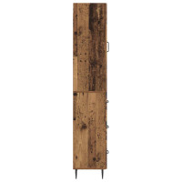 Produktbild för Skåpset 2 pcs Gammalt trä 33 x 34,5 x 90 cm Konstruerat trä