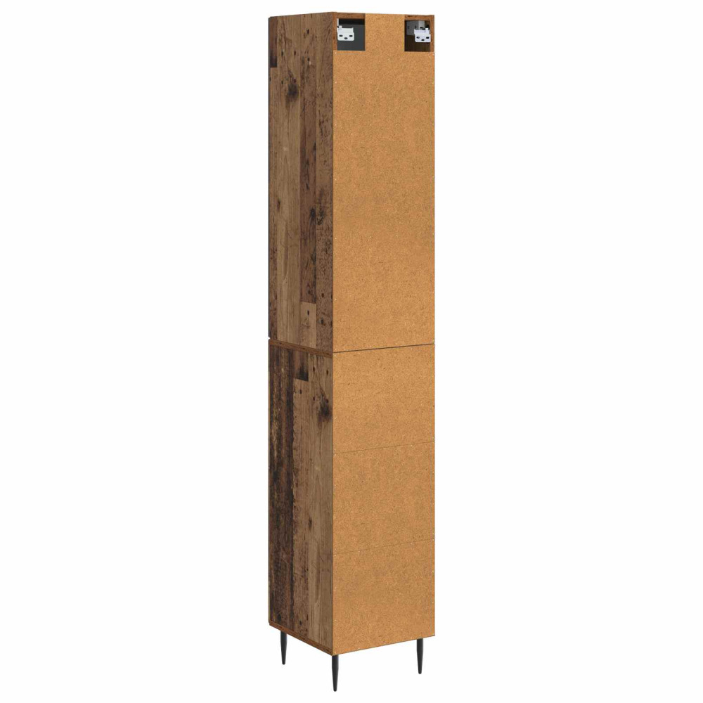 Produktbild för Skåpset 2 pcs Gammalt trä 33 x 34,5 x 90 cm Konstruerat trä