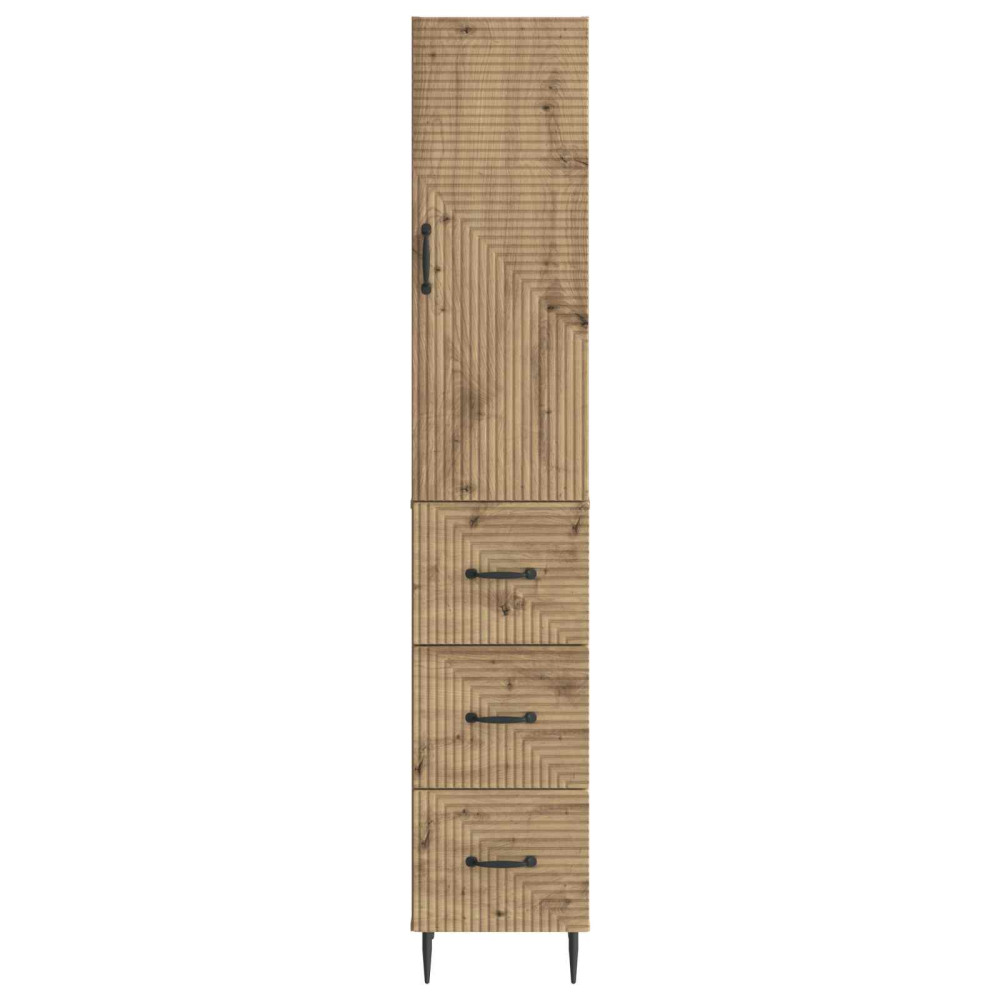 Produktbild för Skåpset 2 pcs Artisan-ek 33 x 34,5 x 90 cm Konstruerat trä