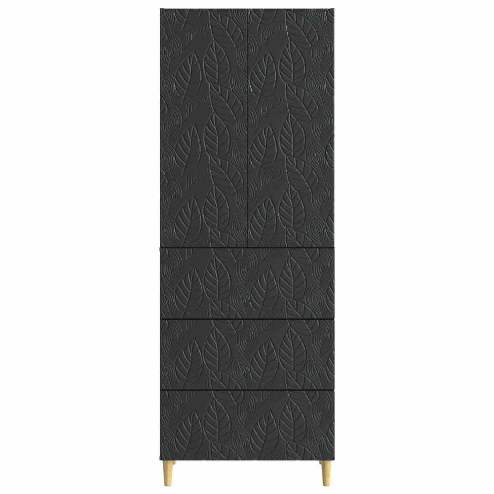 Produktbild för Skåpset 2 pcs Svart 66 x 34,5 x 90 cm Konstruerat trä