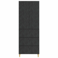 Produktbild för Skåpset 2 pcs Svart 66 x 34,5 x 90 cm Konstruerat trä
