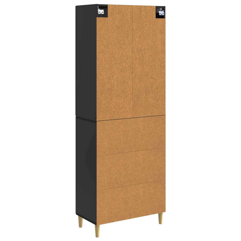 Produktbild för Skåpset 2 pcs Svart 66 x 34,5 x 90 cm Konstruerat trä