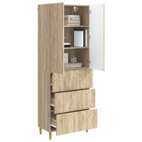 Produktbild för Skåpset 2 pcs Sonoma-ek 66 x 34,5 x 90 cm Konstruerat trä