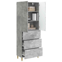 Produktbild för Skåpset 2 pcs Betonggrå 66 x 34,5 x 90 cm Konstruerat trä