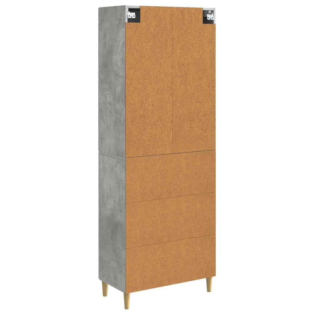 Produktbild för Skåpset 2 pcs Betonggrå 66 x 34,5 x 90 cm Konstruerat trä