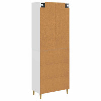 Produktbild för Skåpset 2 pcs Vit högglans 66 x 34,5 x 90 cm Konstruerat trä