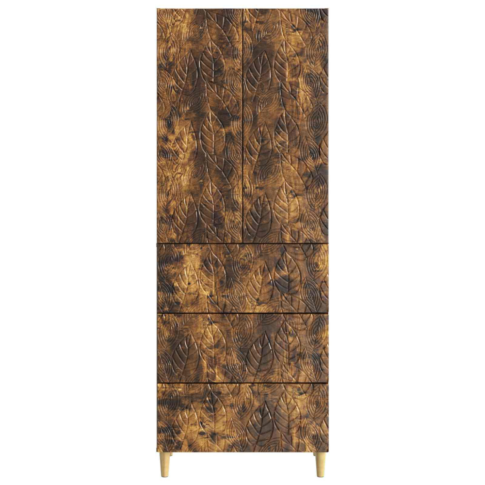 Produktbild för Skåpset 2 pcs Rökt ek 66 x 34,5 x 90 cm Konstruerat trä