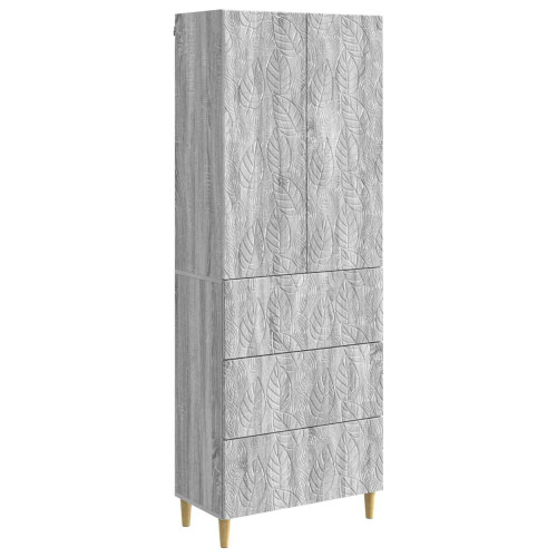 vidaXL Skåpset 2 pcs Grå Sonoma 66 x 34,5 x 90 cm Konstruerat trä
