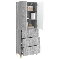Produktbild för Skåpset 2 pcs Grå Sonoma 66 x 34,5 x 90 cm Konstruerat trä