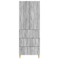 Produktbild för Skåpset 2 pcs Grå Sonoma 66 x 34,5 x 90 cm Konstruerat trä