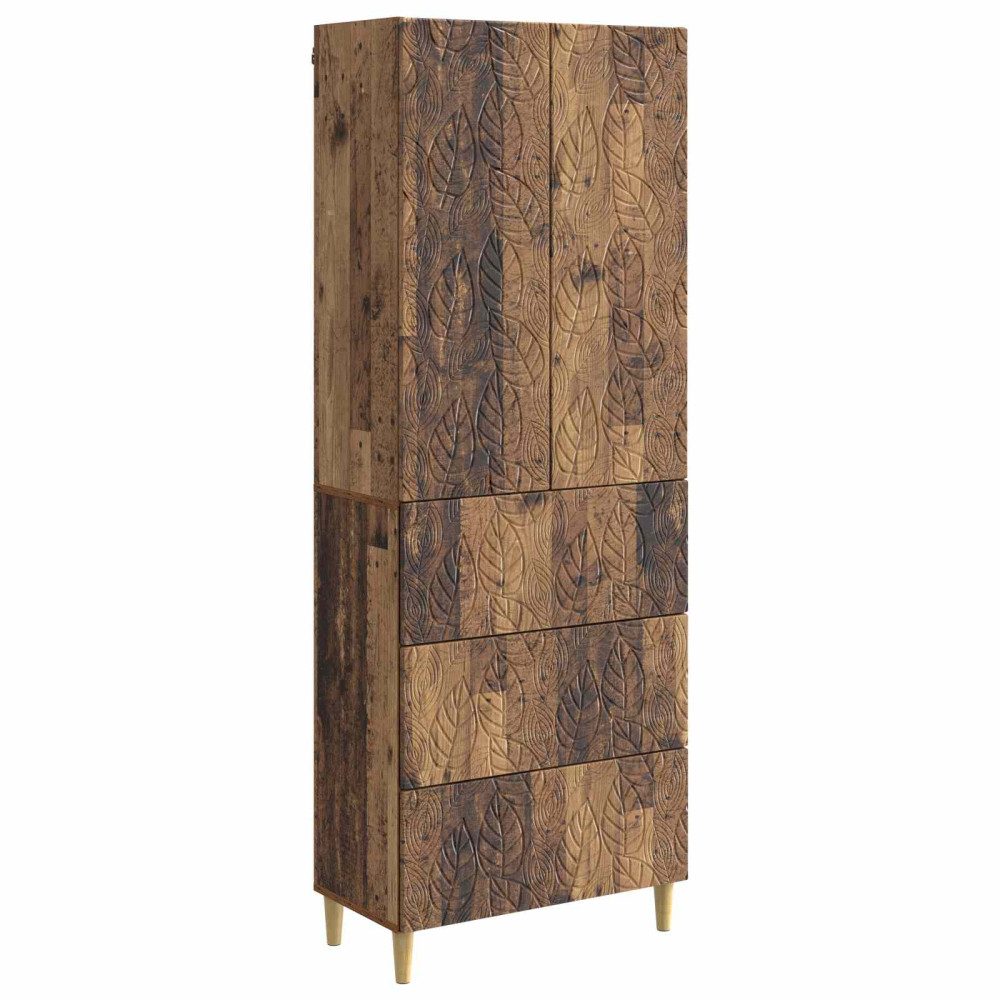 Produktbild för Skåpset 2 pcs Gammalt trä 66 x 34,5 x 90 cm Konstruerat trä