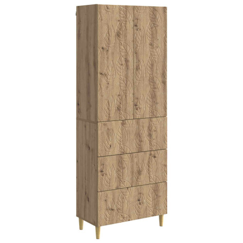 vidaXL Skåpset 2 pcs Artisan-ek 66 x 34,5 x 90 cm Konstruerat trä
