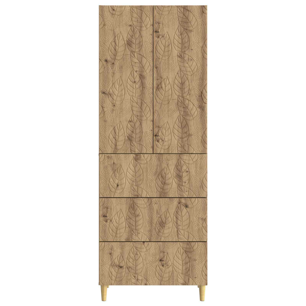 Produktbild för Skåpset 2 pcs Artisan-ek 66 x 34,5 x 90 cm Konstruerat trä