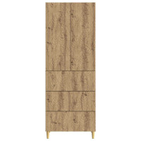 Produktbild för Skåpset 2 pcs Artisan-ek 66 x 34,5 x 90 cm Konstruerat trä