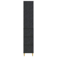Produktbild för Skåpset 2 pcs Svart 33 x 34,5 x 90 cm Konstruerat trä