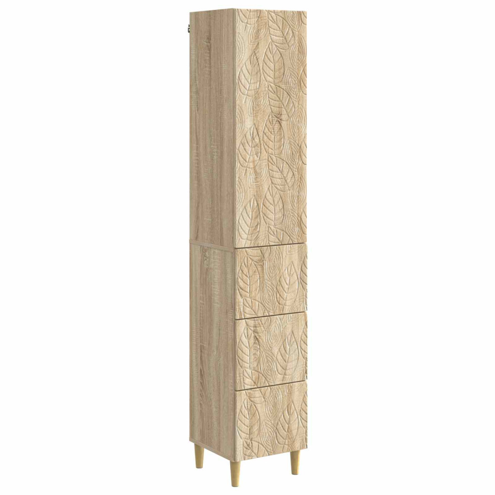 Produktbild för Skåpset 2 pcs Sonoma-ek 33 x 34,5 x 90 cm Konstruerat trä