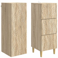 Produktbild för Skåpset 2 pcs Sonoma-ek 33 x 34,5 x 90 cm Konstruerat trä