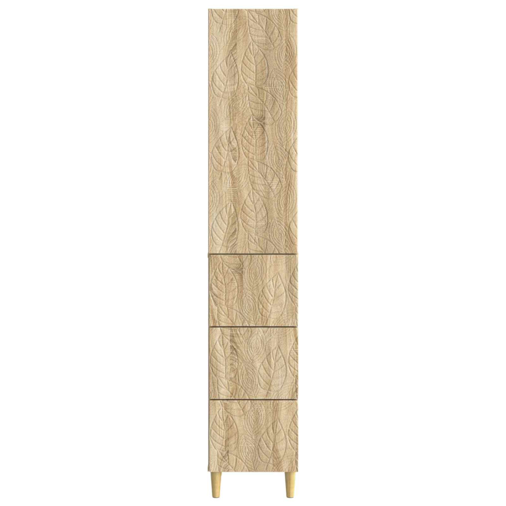 Produktbild för Skåpset 2 pcs Sonoma-ek 33 x 34,5 x 90 cm Konstruerat trä